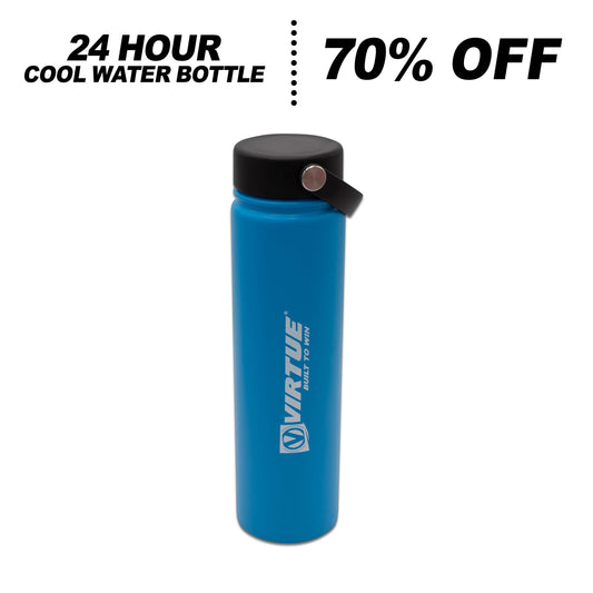 Virtue Stainless Steel 24Hr Cool Water Bottle - 24oz - Blue