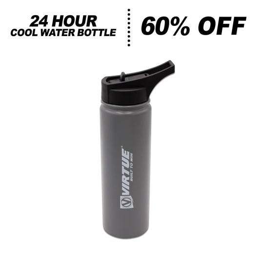 Virtue Stainless Steel 24Hr Cool Water Bottle - 22oz - Gray