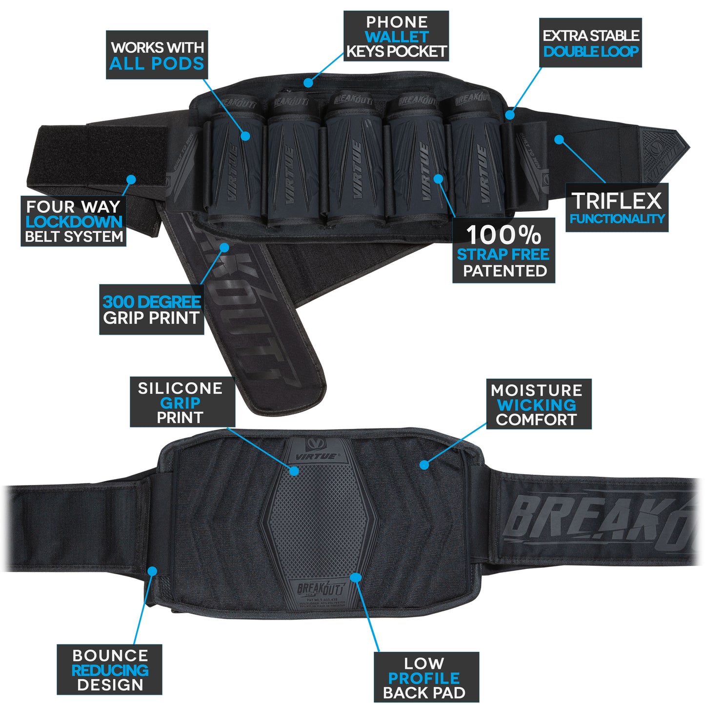 Virtue Breakout V2 Strapless Pack - Graphic Black 5+8