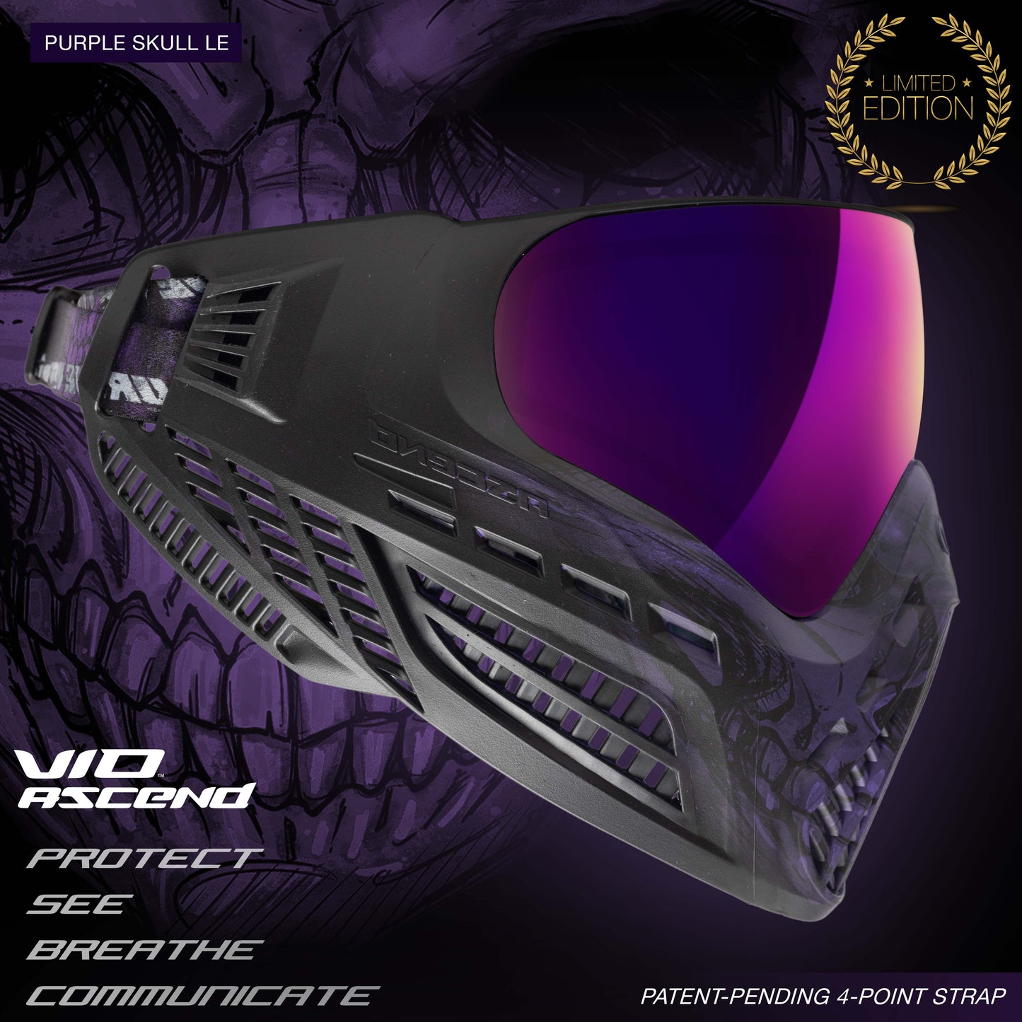 Virtue VIO Ascend Goggle - Purple Skull