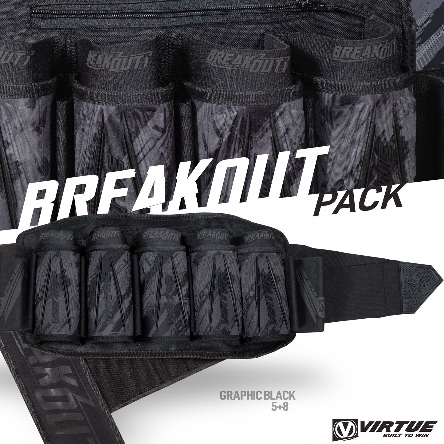 Virtue Breakout V2 Strapless Pack - Graphic Black 5+8