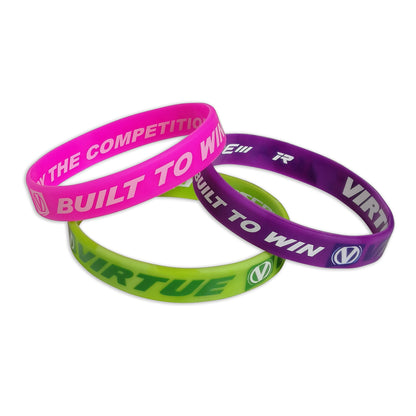 Virtue Wristbands (3-Pack) - Lime/Purple/Pink